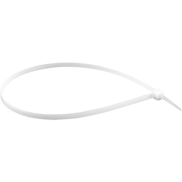 Abraçadeira de nylon branca 400mm x 4,8mm com 100 peças VONDER