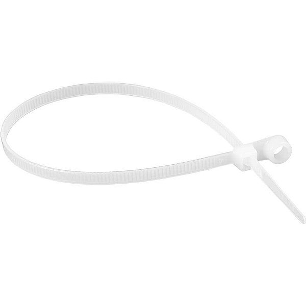 Abraçadeira de nylon para parafusos branca 300mm x 4,8mm VONDER