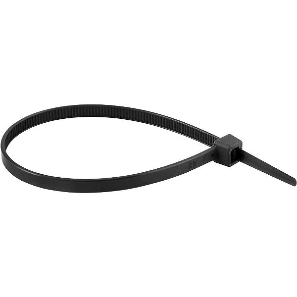 Abraçadeira de nylon preta 200mm x 4,8mm com 100 peças VONDER