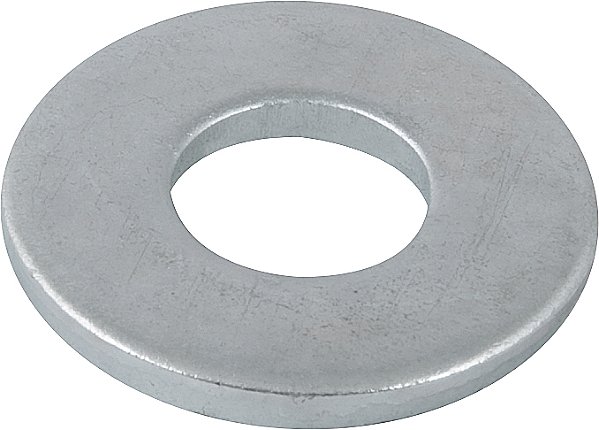Arruela lisa 1/2" zincada cartela com 6 peças VONDER