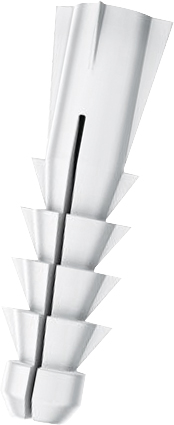 Bucha plástica de fixação 8mm sem aba 500 peças SD 8 SFORPLAST