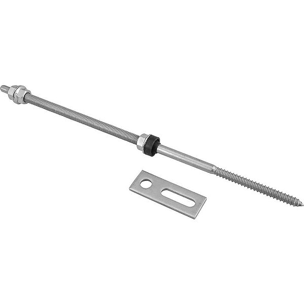 Conjunto haste M12 x 400mm com suporte reto para painel solar para madeira caixa com 15 unidades VONDER