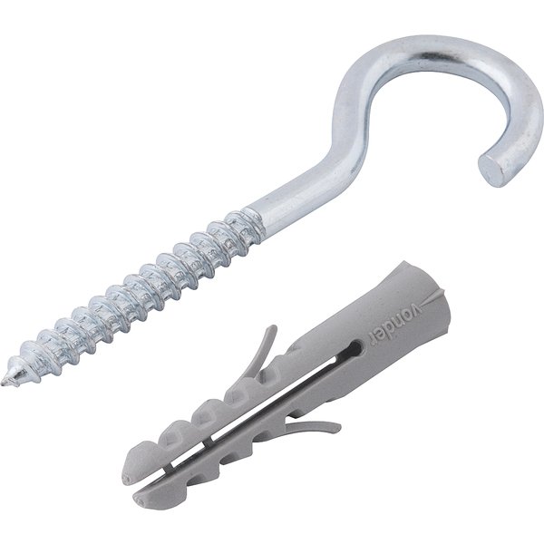 Gancho 6,3mm x 70,0mm com bucha de nylon 10mm G-10 VONDER