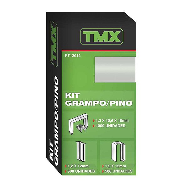 Kit grampo pino 1,20X12,0mm 2000 peças TMX