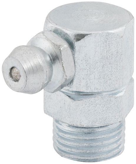 Graxeira curva 3/8" BSP 90° rosca 1/8" gás VONDER