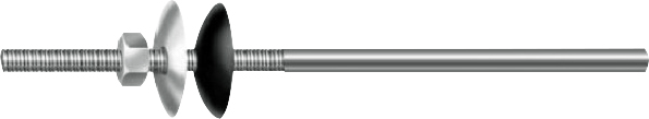 Haste para telha com porca e arruela 1/4" x 350mm WS