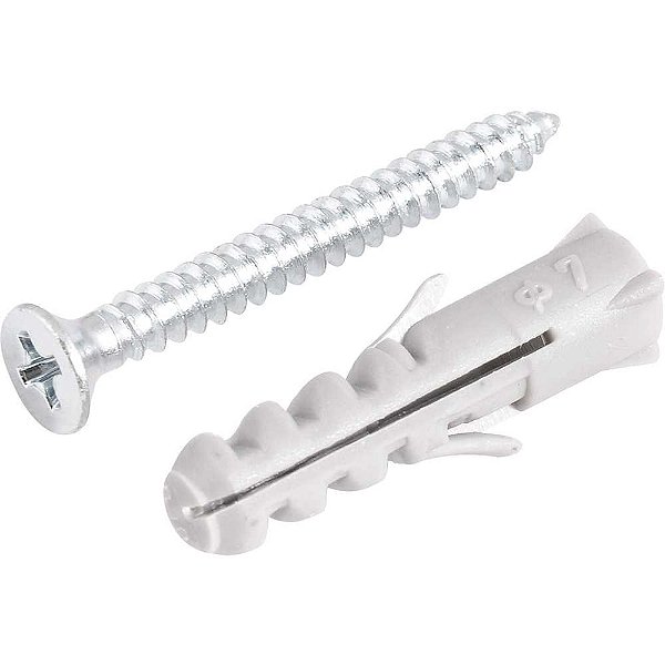 Parafuso autoatarraxante 4,2mm x 38,0mm cabeça chata phillips com bucha 7mm VONDER