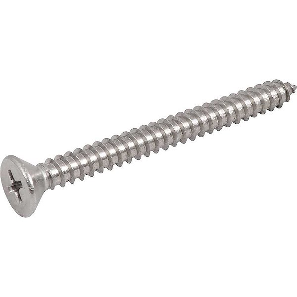Parafuso autoatarraxante inox 4,8mm x 50,0mm cabeça chata phillips VONDER
