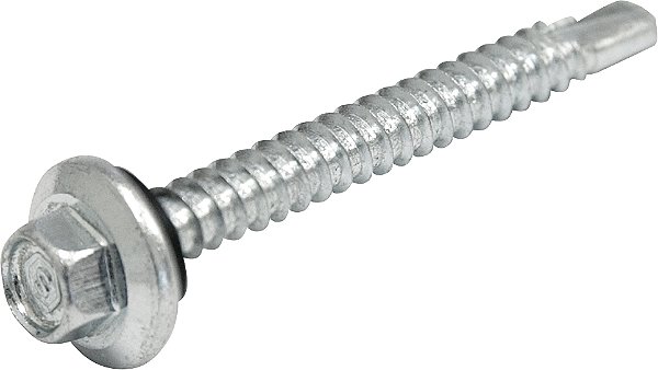 Parafuso autobrocante sextavado com acabamento tipo Dacromet cabeça flangeada 5,5mm x 1" VONDER