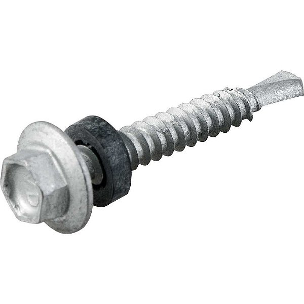 Parafuso autobrocante sextavado com acabamento tipo Dacromet cabeça flangeada 5,5mm x 1.1/2" VONDER