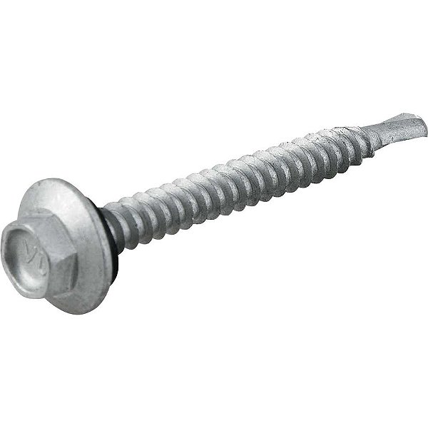 Parafuso autobrocante sextavado com acabamento tipo Dacromet cabeça flangeada 5,5mm x 2" VONDER