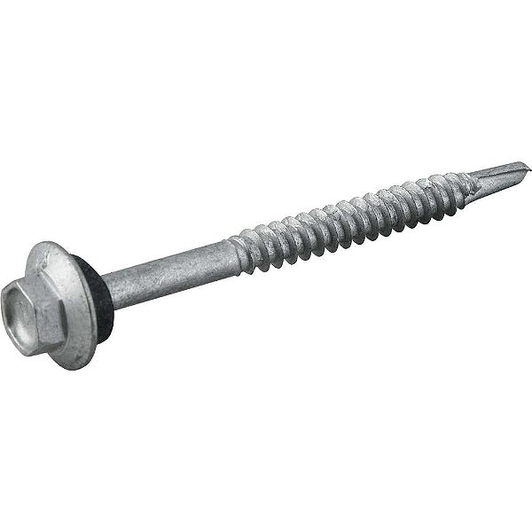 Parafuso autobrocante sextavado com acabamento tipo Dacromet cabeça flangeada 5,5mm x 2.1/2" VONDER