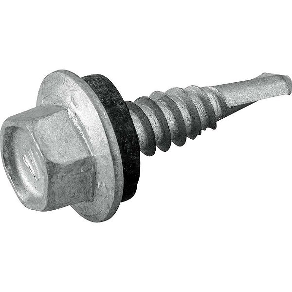 Parafuso autobrocante sextavado com acabamento tipo Dacromet cabeça flangeada 6,3mm x 1" VONDER