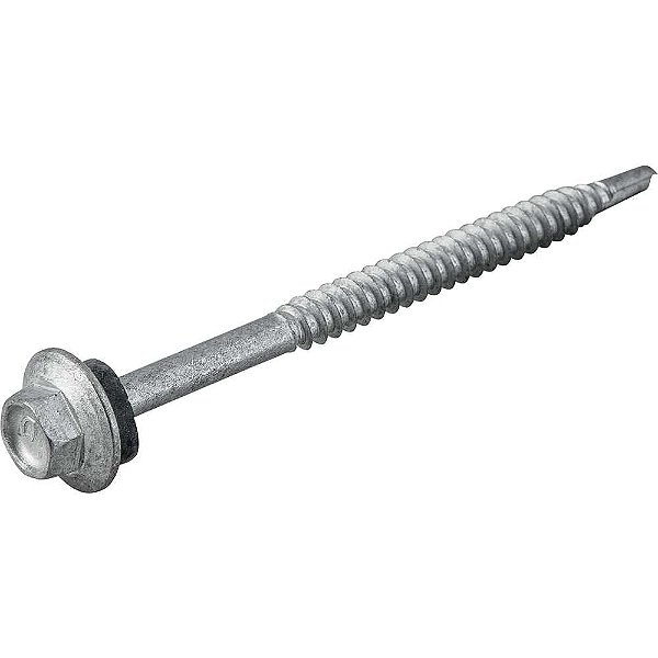 Parafuso autobrocante sextavado com acabamento tipo Dacromet cabeça flangeada 5,5mm x 3" VONDER