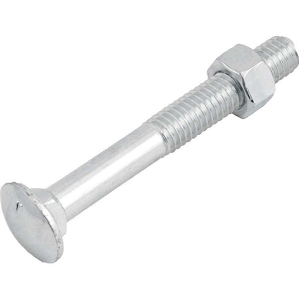 Parafuso francês zincado 1/2" x 4" com porca caixa com 50 peças VONDER