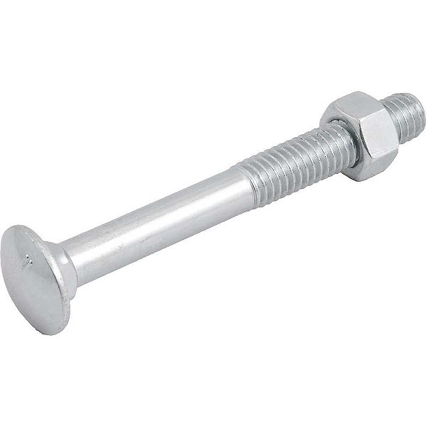 Parafuso francês zincado 1/2" x 4.1/2" com porca caixa com 25 peças VONDER
