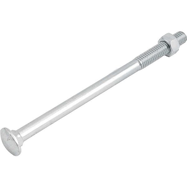 Parafuso francês zincado 1/2" x 8" com porca caixa com 25 peças VONDER