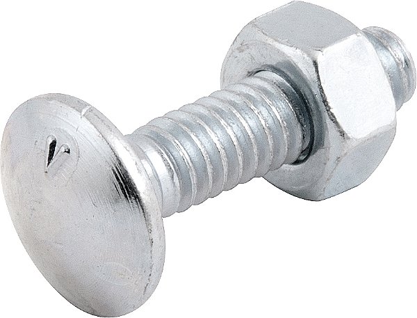 Parafuso francês zincado 1/4" x 1" com porca caixa com 500 peças VONDER