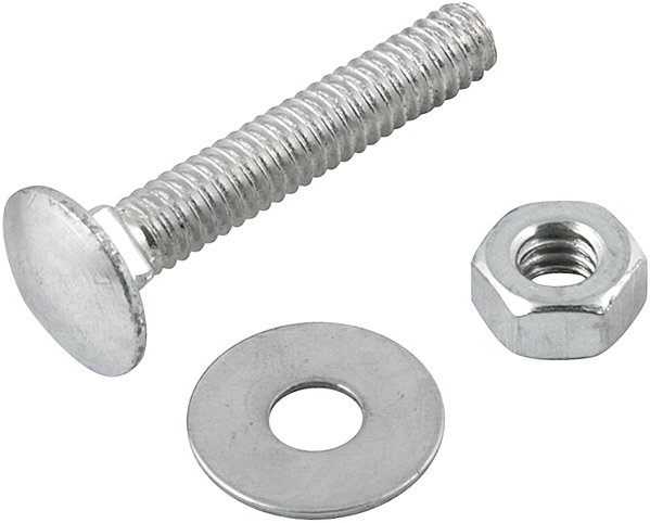 Parafuso francês zincado 1/4" x 1.1/2" com porca e arruela cartela com 4 conjuntos VONDER