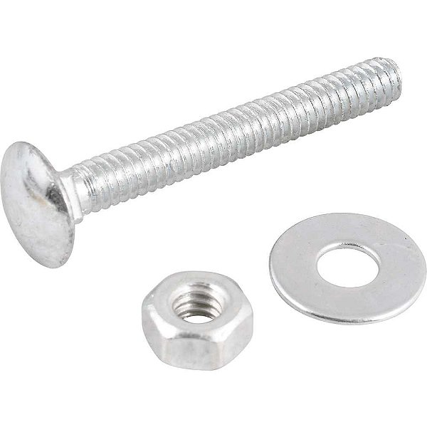 Parafuso francês zincado 1/4" x 2" com porca e arruela cartela com 5 conjuntos VONDER