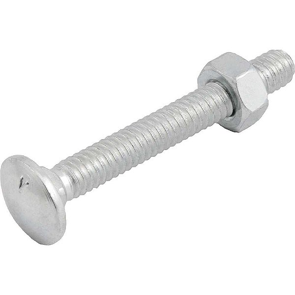 Parafuso francês zincado 1/4" x 2" com porca caixa com 200 peças VONDER