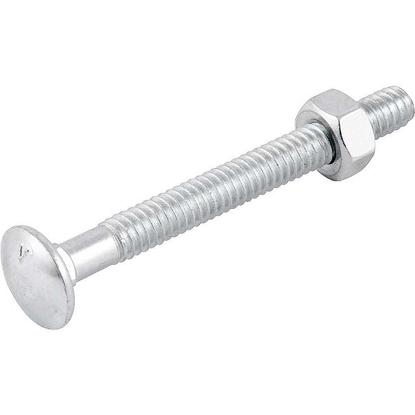 Parafuso francês zincado 1/4" x 2.1/2" com porca caixa com 200 peças VONDER