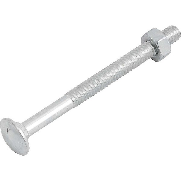 Parafuso francês zincado 1/4" x 3" com porca caixa com 200 peças VONDER