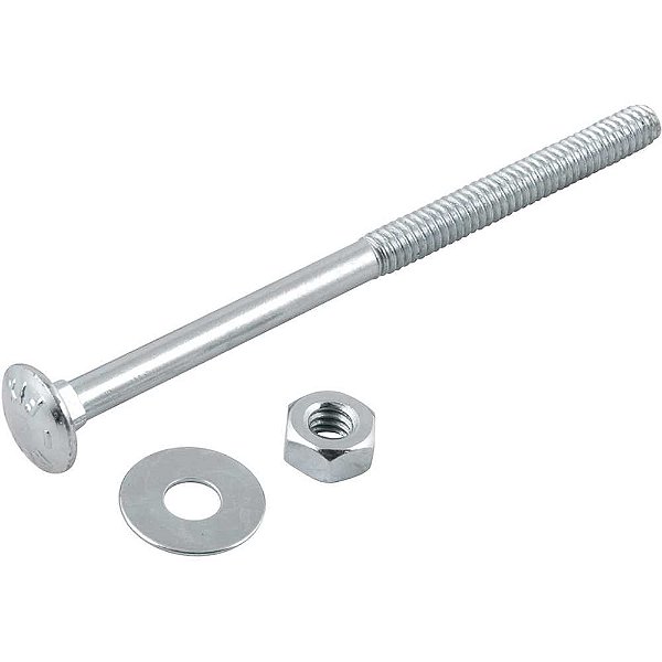 Parafuso francês zincado 1/4" x 4" com porca e arruela cartela com 4 conjuntos VONDER