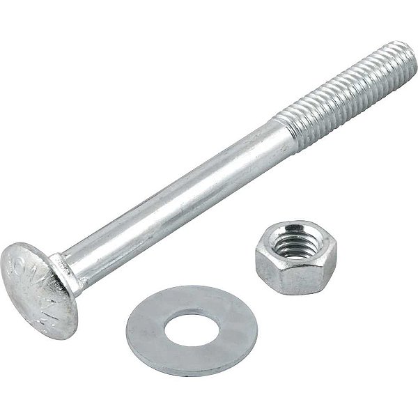 Parafuso francês zincado 3/8" x 4" com porca e arruela cartela com 2 conjuntos VONDER