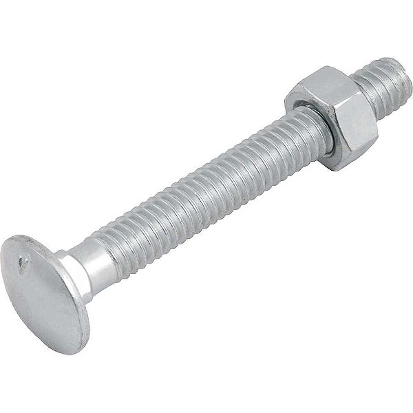 Parafuso francês zincado 5/16" x 2.1/2" com porca caixa com 200 peças VONDER