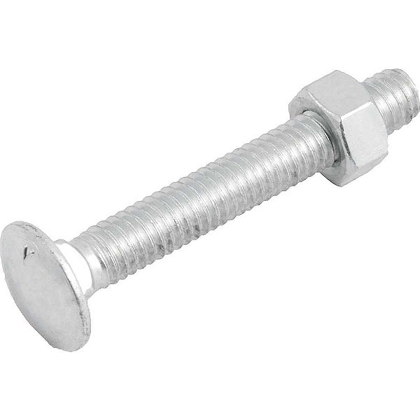 Parafuso francês zincado 5/16" x 2.1/4" com porca caixa com 200 peças VONDER