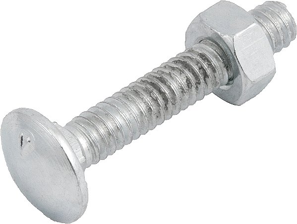 Parafuso francês zincado 1/4" x 1.1/2" com porca caixa com 200 peças VONDER