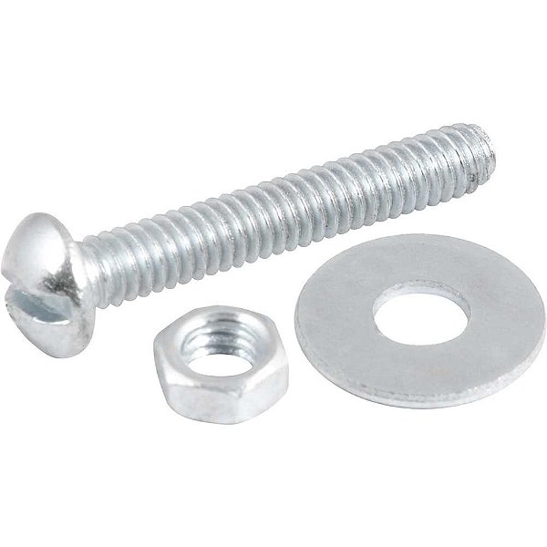 Parafuso máquina cabeça redonda 5/32" x 1" BSW com porca e arruela lisa VONDER