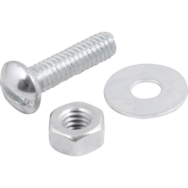 Parafuso máquina zincado cabeça redonda 1/4" x 1.1/2" com porca e arruela lisa VONDER