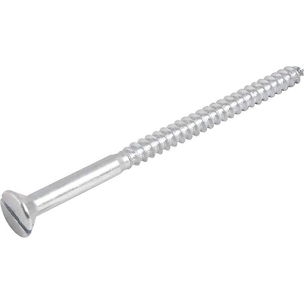 Parafuso madeira 6,1mm x 100mm cabeça chata zincado VONDER
