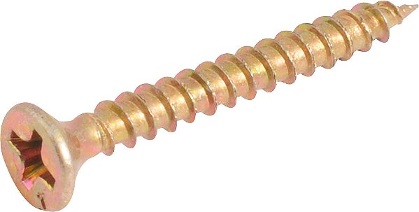 Parafuso madeira chipboard cabeça chata fenda cruzada/phillips 3,0mm x 25,0mm VONDER