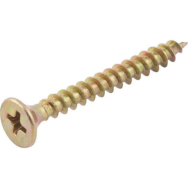 Parafuso madeira chipboard cabeça chata fenda cruzada/phillips 4,0mm x 35,0mm caixa com 500 peças VONDER