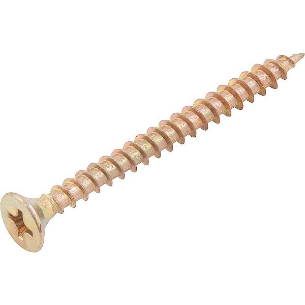 Parafuso madeira chipboard cabeça chata fenda cruzada/phillips 4,0mm x 45,0mm caixa com 500 peças VONDER