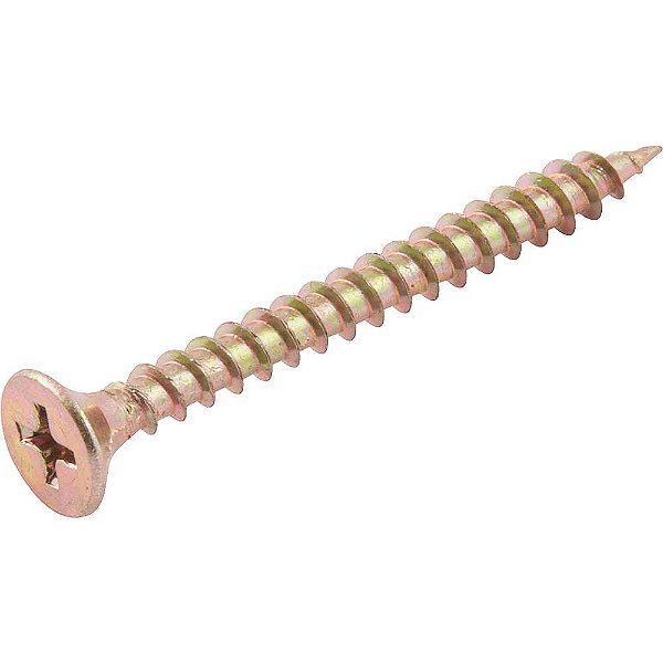 Parafuso madeira chipboard cabeça chata fenda cruzada/phillips 5,0mm x 50,0mm caixa com 200 peças VONDER