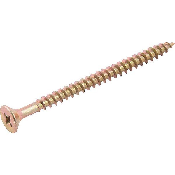 Parafuso madeira chipboard cabeça chata fenda cruzada/phillips 5,0mm x 70,0mm caixa com 200 peças VONDER
