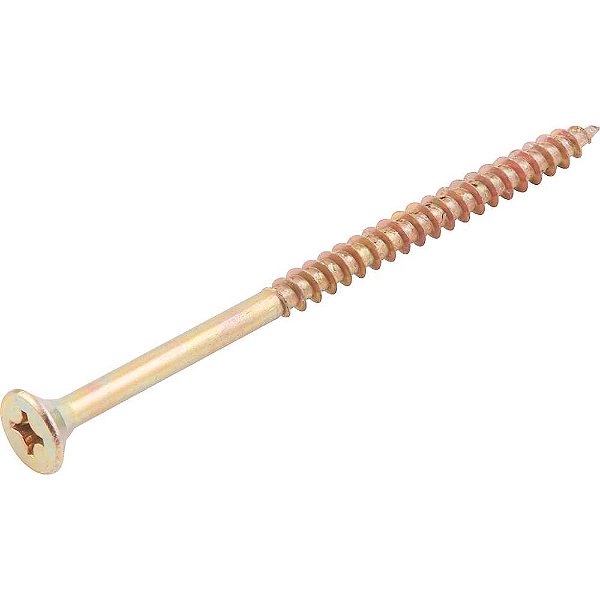 Parafuso madeira chipboard cabeça chata fenda cruzada/phillips 6,0mm x 100,0mm VONDER