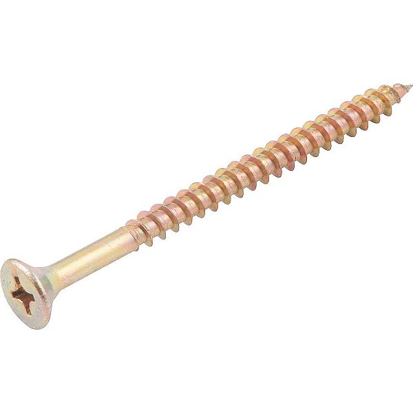 Parafuso madeira chipboard cabeça chata fenda cruzada/phillips 6,0mm x 80,0mm VONDER