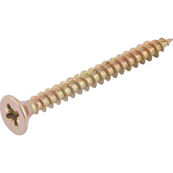 Parafuso madeira chipboard cabeça chata fenda cruzada/pozidrive 6,0mm x 60,0mm caixa com 200 peças VONDER