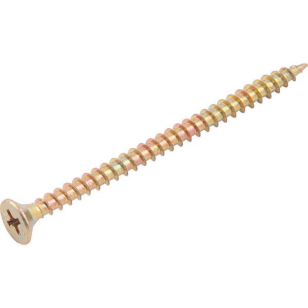 Parafuso madeira chipboard cabeça chata fenda cruzada/phillips 4,0mm x 60,0mm caixa com 500 peças VONDER