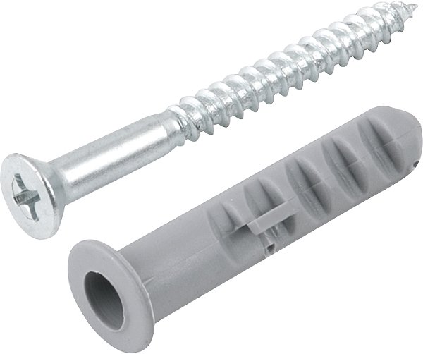 Parafuso madeira phillips 4,8mm x 50,0mm com bucha de nylon de 8,0mm VONDER