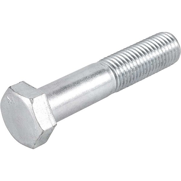 Parafuso sextavado zincado 1" x 3" UNC rosca parcial  Kit com 10 peças VONDER