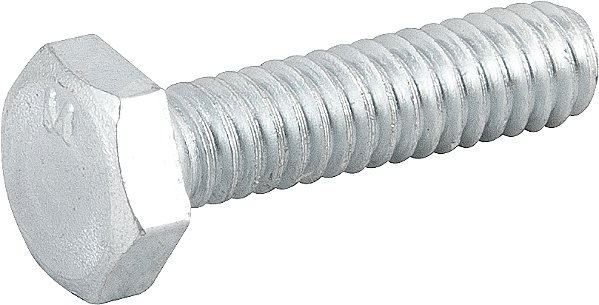 Parafuso sextavado zincado 1/4" x 1" UNC rosca total caixa com 500 peças VONDER