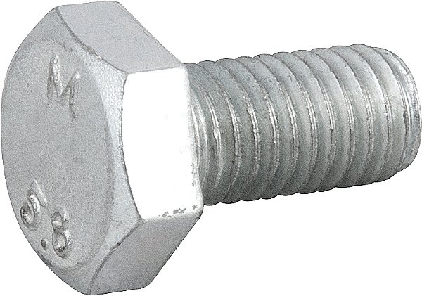 Parafuso sextavado zincado 10mm x 20mm MA rosca total caixa com 200 peças VONDER