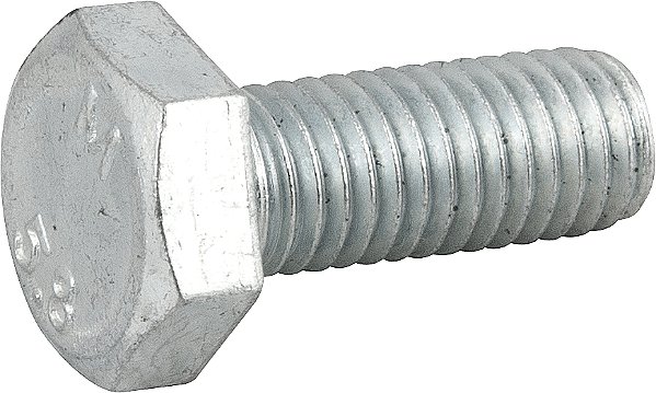 Parafuso sextavado zincado 10mm x 25mm MA rosca total caixa com 200 peças VONDER