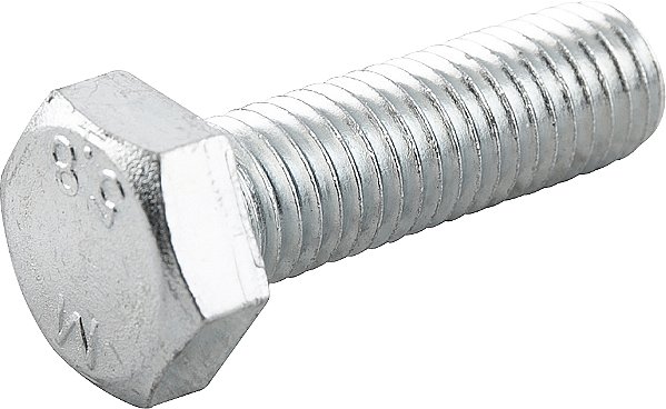 Parafuso sextavado zincado 12mm x 40mm MA rosca total VONDER